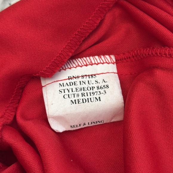 Ruby Rox Elegant Red Ruched Bodycon Strapless Sequin Design Dress Medium - Picture 12 of 12